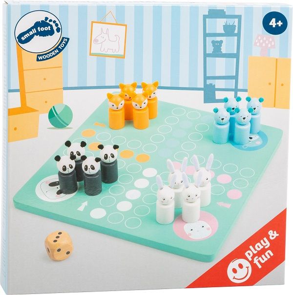 Wooden Ludo Game with Animal Friends | Educational Toys | Gifts for Little