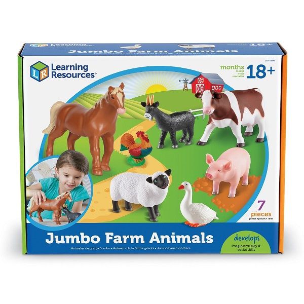 Learning Resources Jumbo Farm Animals | Educational Toys | Farm Toys